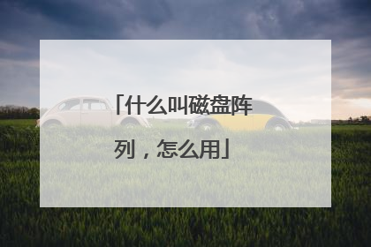 什么叫磁盘阵列,怎么用