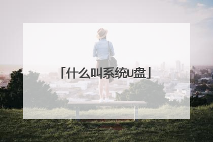什么叫系统U盘