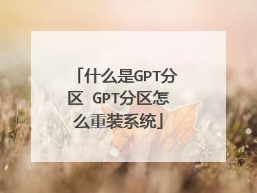 什么是GPT分区 GPT分区怎么重装系统