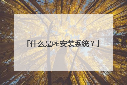 什么是PE安装系统?