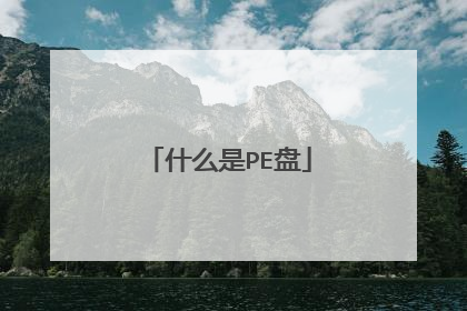 什么是PE盘