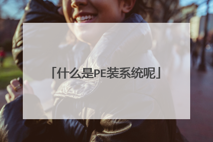 什么是PE装系统呢