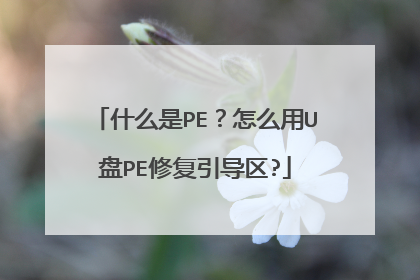 什么是PE?怎么用U盘PE修复引导区?