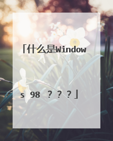什么是Windows 98 ???
