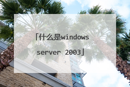 什么是windows server 2003