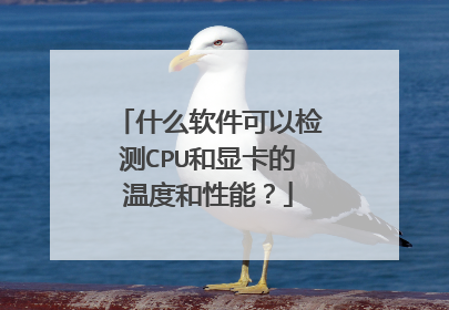 什么软件可以检测CPU和显卡的温度和性能?
