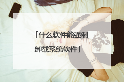 什么软件能强制卸载系统软件