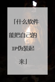 什么软件能把自己的IP伪装起来