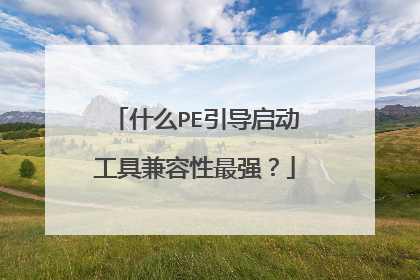 什么PE引导启动工具兼容性最强?