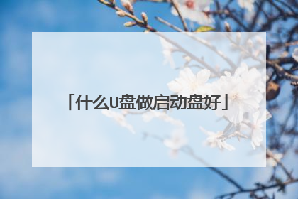 什么U盘做启动盘好