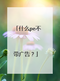 什么pe不带广告?