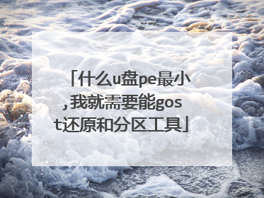 什么u盘pe最小,我就需要能gost还原和分区工具