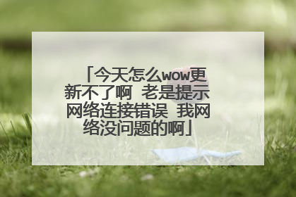 今天怎么wow更新不了啊 老是提示网络连接错误 我网络没问题的啊