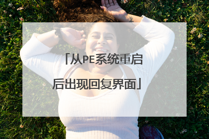 从PE系统重启后出现回复界面