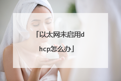 以太网未启用dhcp怎么办