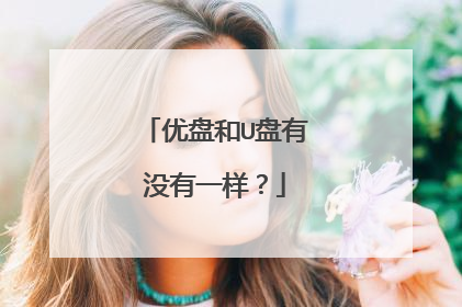 优盘和U盘有没有一样?