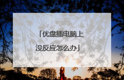 优盘插电脑上没反应怎么办