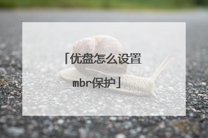 优盘怎么设置mbr保护