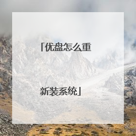 优盘怎么重新装系统