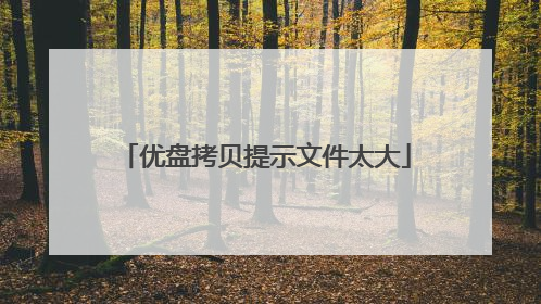 优盘拷贝提示文件太大