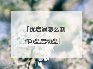 优启通怎么制作u盘启动盘