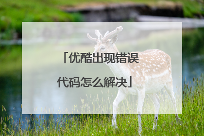优酷出现错误代码怎么解决