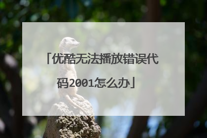 优酷无法播放错误代码2001怎么办