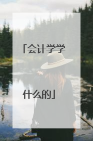 会计学学什么的