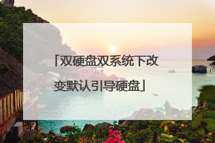 双硬盘双系统下改变默认引导硬盘
