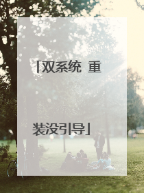 双系统 重装没引导