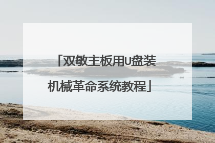 双敏主板用U盘装机械革命系统教程