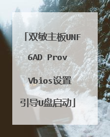 双敏主板UNF6AD Prov Vbios设置引导U盘启动