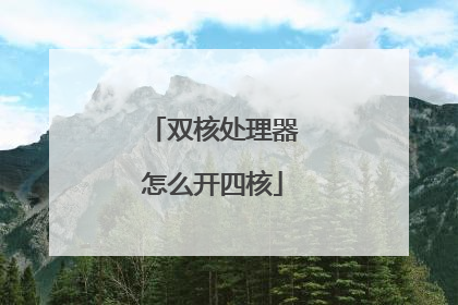 双核处理器怎么开四核
