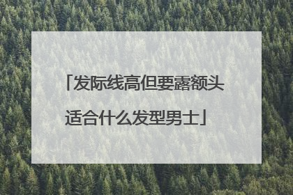 发际线高但要露额头适合什么发型男士