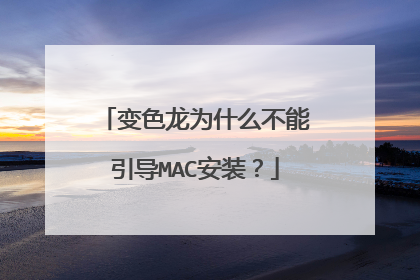变色龙为什么不能引导MAC安装?