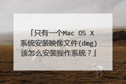 只有一个Mac OS X系统安装映像文件(dmg)该怎么安装操作系统?
