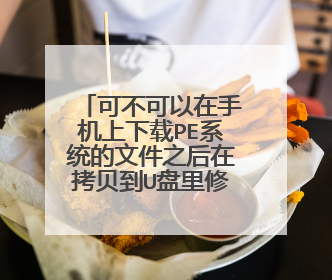 可不可以在手机上下载PE系统的文件之后在拷贝到U盘里修复电脑呢？