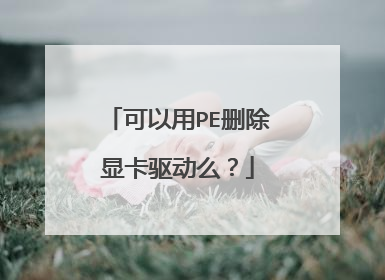 可以用PE删除显卡驱动么?