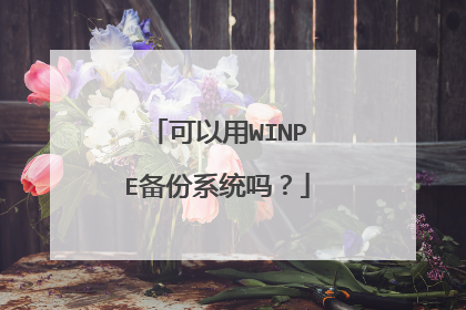 可以用WINPE备份系统吗?