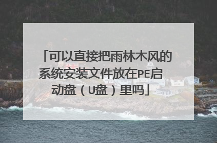 可以直接把雨林木风的系统安装文件放在PE启动盘（U盘）里吗