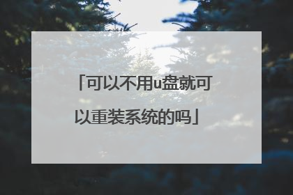 可以不用u盘就可以重装系统的吗