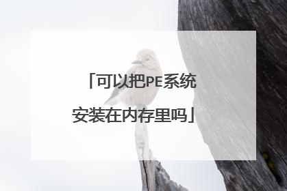 可以把PE系统安装在内存里吗