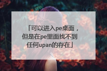 可以进入pe桌面,但是在pe里面找不到任何upan的存在