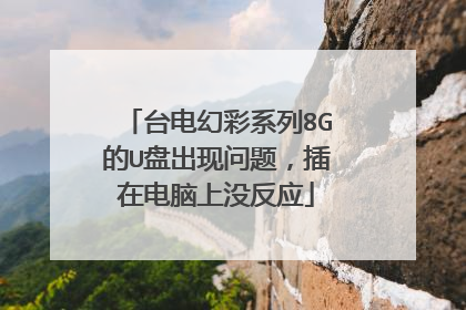 台电幻彩系列8G的U盘出现问题,插在电脑上没反应