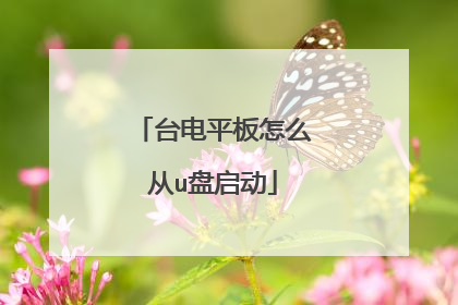 台电平板怎么从u盘启动