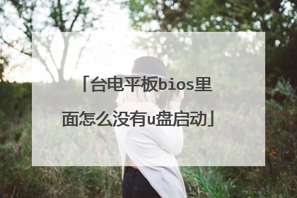 台电平板bios里面怎么没有u盘启动