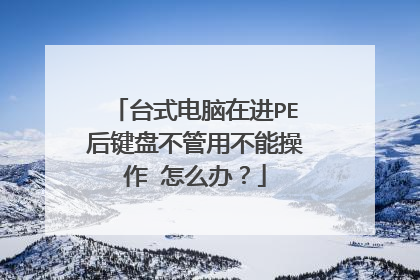 台式电脑在进PE后键盘不管用不能操作 怎么办？
