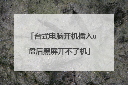 台式电脑开机插入u盘后黑屏开不了机