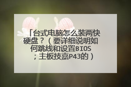 台式电脑怎么装两快硬盘?(要详细说明如何跳线和设置BIOS;主板技嘉P43的) 我会追加分数