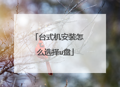 台式机安装怎么选择u盘